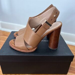 French Connection Tan Leather Heels